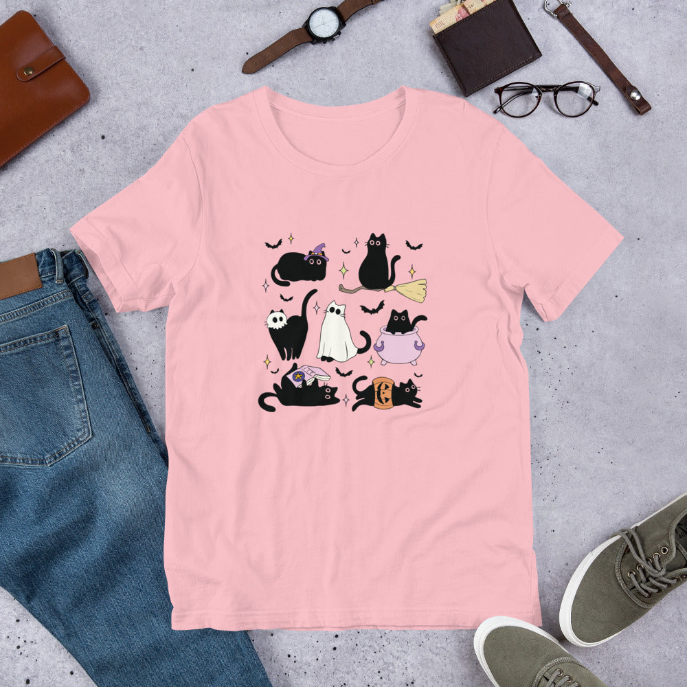 猫tシャツ ねこ 猫イラスト おもしろ tシャツ かわいい ハロウィン|アダルト&キッズサイズ.