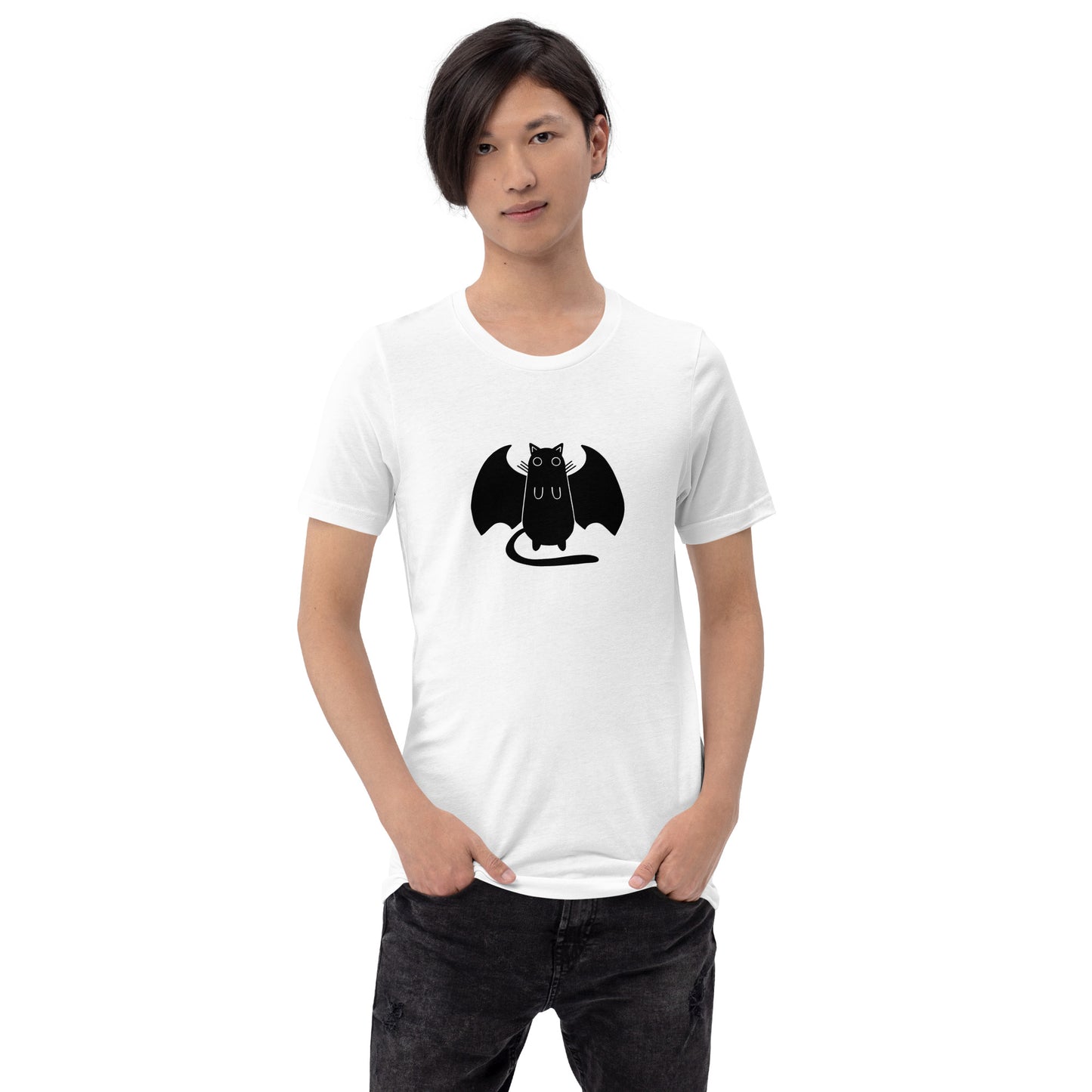 猫tシャツ ねこ 猫イラスト おもしろ tシャツ かわいい ハロウィン|アダルト&キッズサイズ.