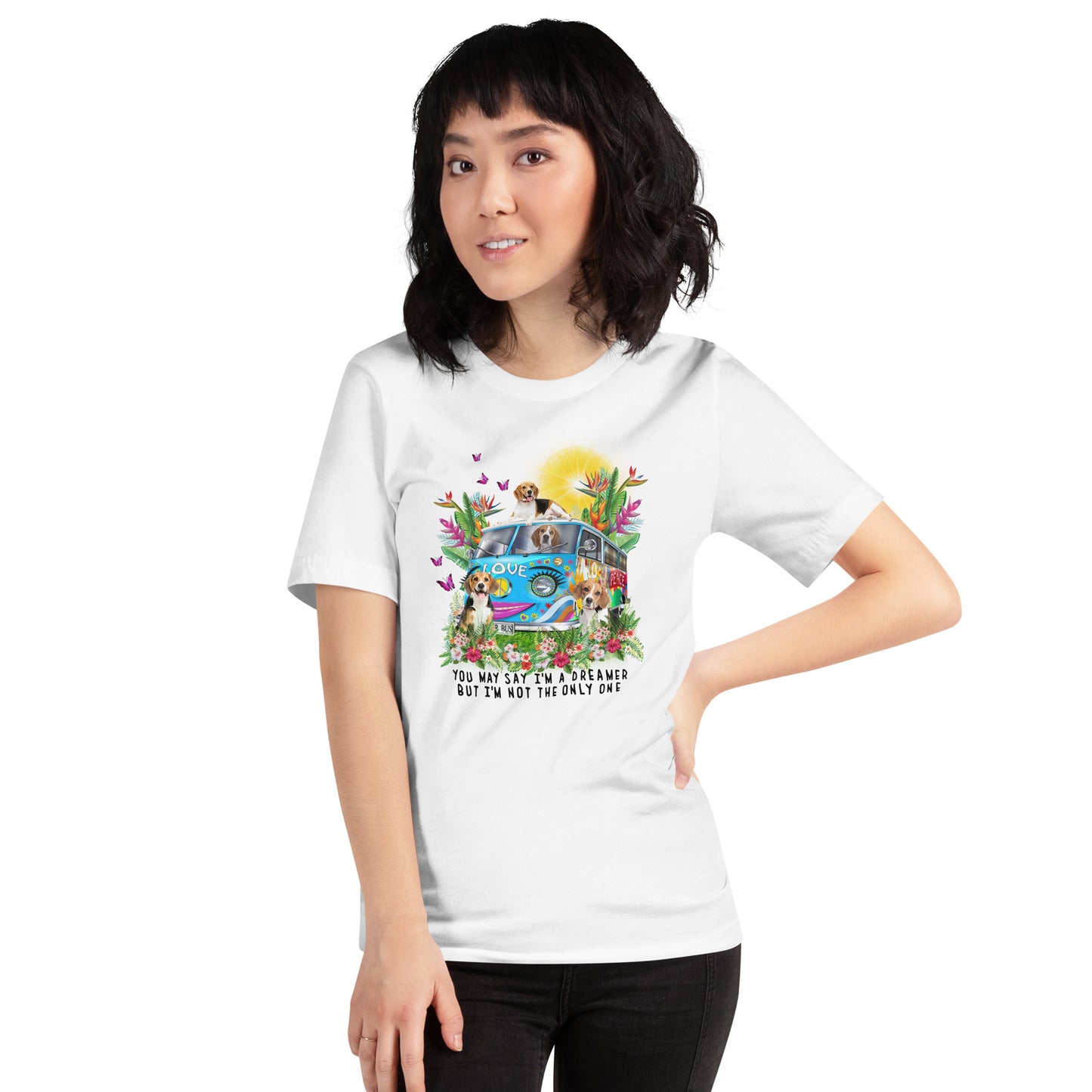 犬 tシャツ 犬イラスト ビーグル|アダルト&キッズサイズ.
