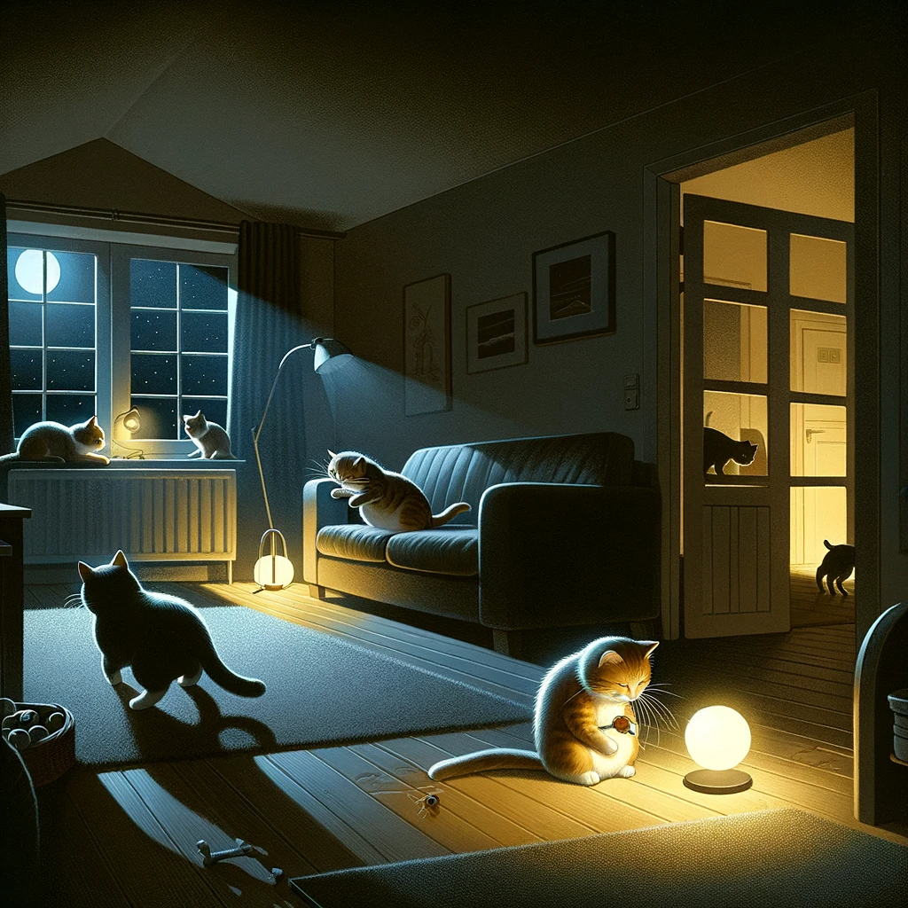 夜行性の謎：猫が夜間に活動的な理由.