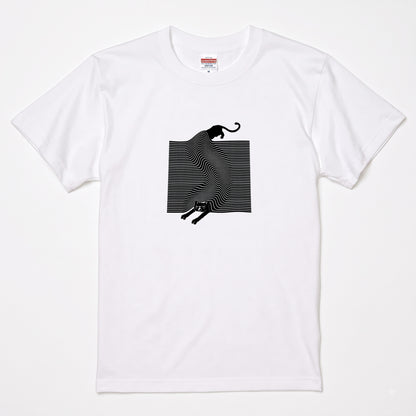 液体猫 オプティカルアート Tシャツ