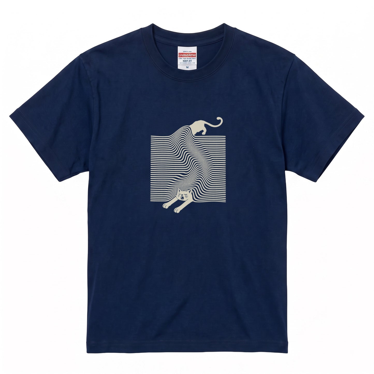 液体猫 オプティカルアート Tシャツ
