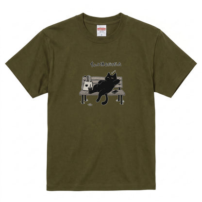 ちょっと休むだけだった 黒猫Tシャツ