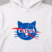 CATSA | 宇宙飛行士 スペース キャット おもしろ 猫 パーカー | フロントのみプリント