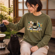 Kindergarten Cat 「聞いてないね。」 ロンT 長袖Tシャツ｜フロントプリント