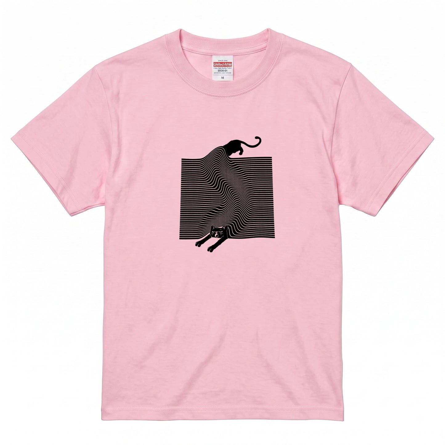 液体猫 オプティカルアート Tシャツ