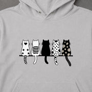 Cats from Behind | 猫たちの後ろ姿 かわいい 猫 パーカー | フロントのみプリント