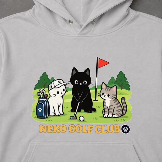 NEKO GOLF CLUB 猫ゴルフ部 パーカー フーディ｜フロントプリント