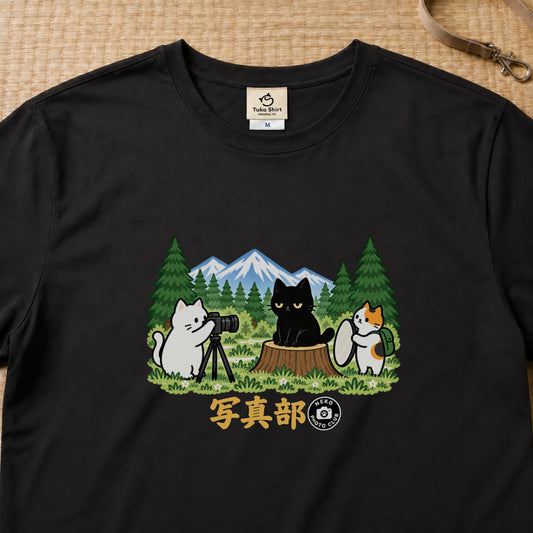 Cat Photo Club 猫の写真部 Tシャツ｜フロントプリント