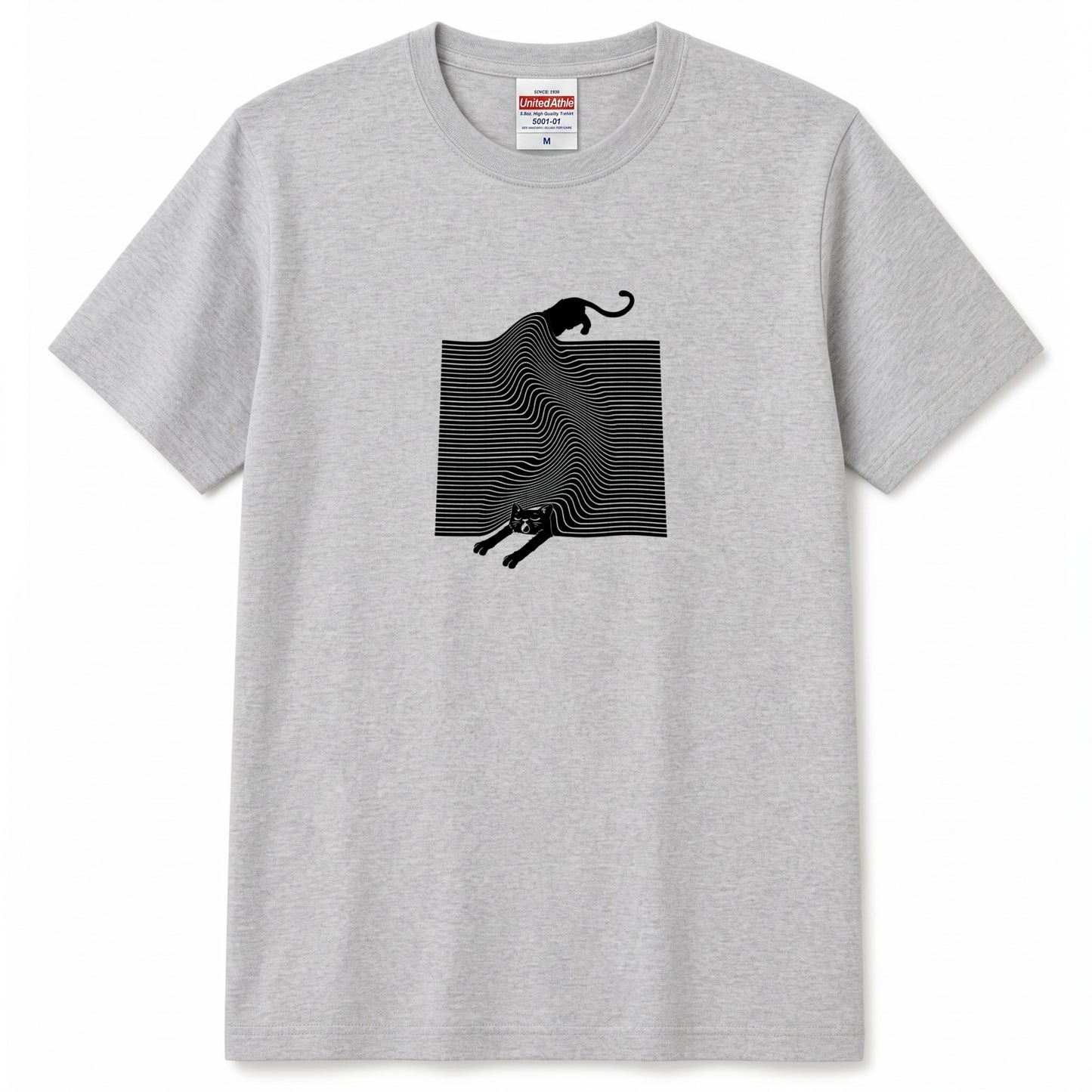 液体猫 オプティカルアート Tシャツ