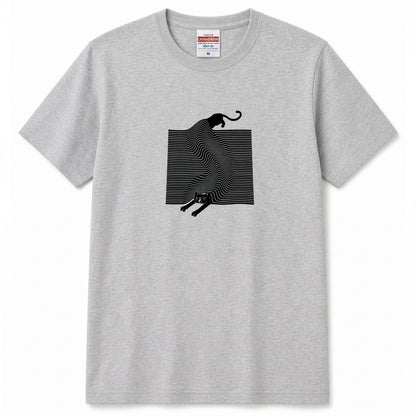 液体猫 オプティカルアート Tシャツ