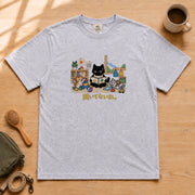 Kindergarten Cat 「聞いてないね。」黒猫 Tシャツ｜フロントプリント