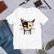 アブストラクト猫アート Tシャツ ｜ 猫好き・おしゃれ好きに人気