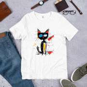 ポップアート黒猫 Tシャツ ｜ 猫好き・おしゃれ好きに人気