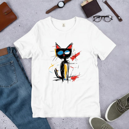 ポップアート黒猫 Tシャツ ｜ 猫好き・おしゃれ好きに人気