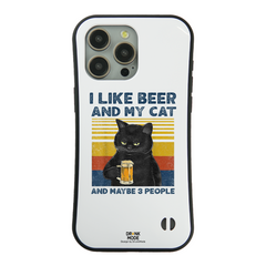 ケース ねこ 猫イラスト I LIKE BEER AND MY CAT スマホ ケース iPhone8, SE2, SE3 ~ ケース iPhone17シリーズ