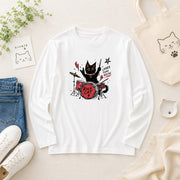 猫 ロン t 猫 長袖 t シャツ ねこ 猫イラスト猫 ジャズバンドロック猫