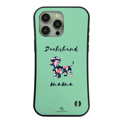 ケース いぬ 犬 イラスト  ダックス フンド ママ  Dachshund mama スマホ ケース iPhone8, SE2, SE3 ~ ケース iPhone16セリア