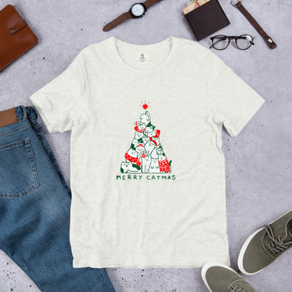 【クリスマス限定商品】猫tシャツ ねこ 猫イラスト 猫クリスマス.