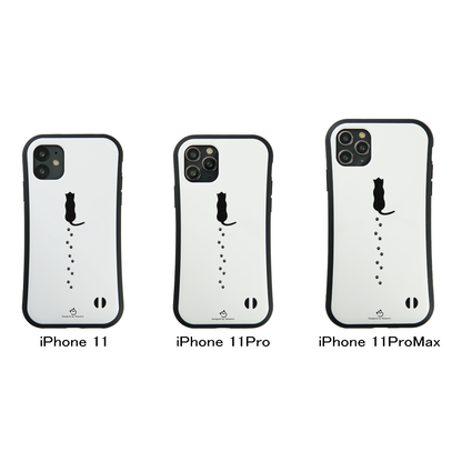 ケース ねこ 猫イラスト猫の足跡  スマホ ケース iPhone8, SE2, SE3 ~ ケース iPhone16シリーズ