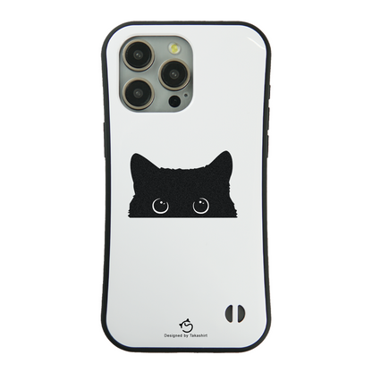 ケース ねこ 猫イラスト  可愛い黒い猫 スマホ ケース iPhone8, SE2, SE3 ~ ケース iPhone16シリーズ