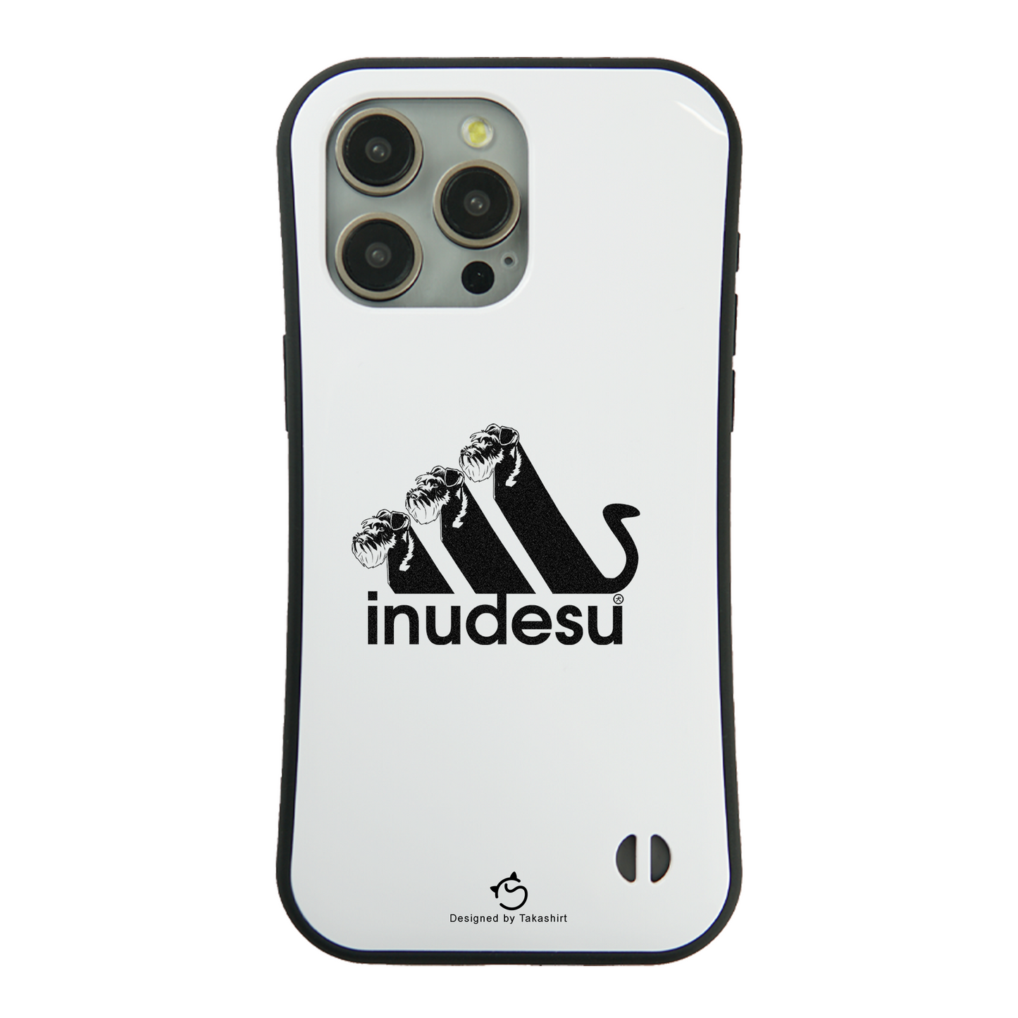 ケース いぬ 犬 イラスト  ミニチュア・シュナウザー INUDESU スマホ ケース iPhone8, SE2, SE3 ~ ケース iPhone16シリーズ