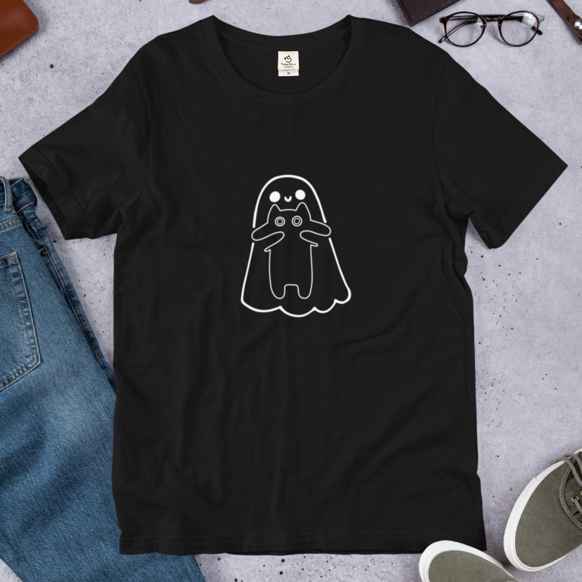 猫tシャツ ねこ 猫イラスト おもしろ tシャツ かわいい ハロウィン｜アダルト&キッズサイズ.