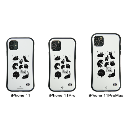 ケース ねこ 猫イラスト Black Cat 黒猫  スマホ ケース iPhone8, SE2, SE3 ~ ケース iPhone16シリーズ