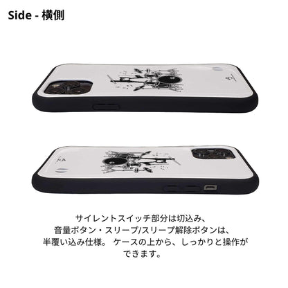 ケース ねこ 猫イラスト猫ドラムー スマホ ケース iPhone8, SE2, SE3 ~ ケースiPhone17シリーズ