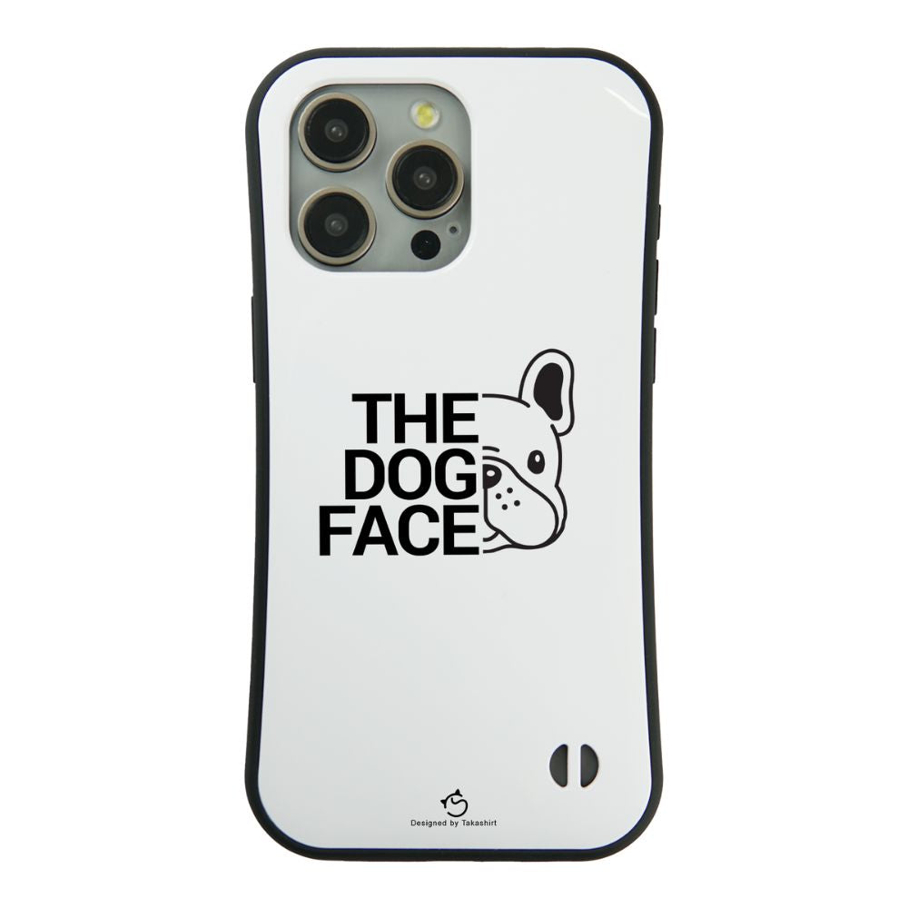 ケース いぬ 犬 イラスト フレンチ・ブルドッグ THE DOG FACE スマホ ケース iPhone8, SE2, SE3 ~ ケース iPhone16セリア