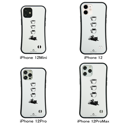 ケース ねこ 猫イラスト 猫カフェ  スマホ ケース iPhone8, SE2, SE3 ~ ケース iPhone16シリーズ
