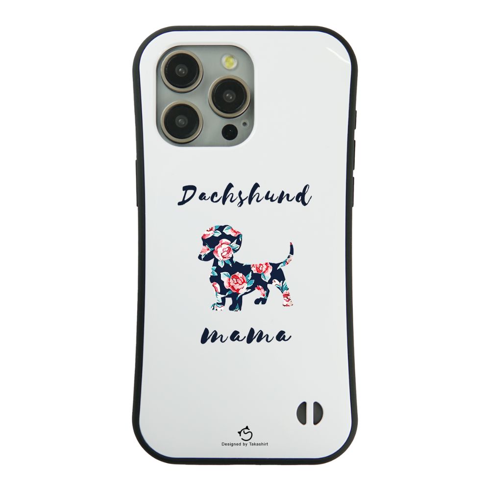 ケース いぬ 犬 イラスト  ダックス フンド ママ  Dachshund mama スマホ ケース iPhone8, SE2, SE3 ~ ケース iPhone16セリア
