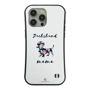 ケース いぬ 犬 イラスト  ダックス フンド ママ  Dachshund mama スマホ ケース iPhone8, SE2, SE3 ~ ケース iPhone17シリーズ