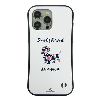 ケース いぬ 犬 イラスト  ダックス フンド ママ  Dachshund mama スマホ ケース iPhone8, SE2, SE3 ~ ケース iPhone16セリア
