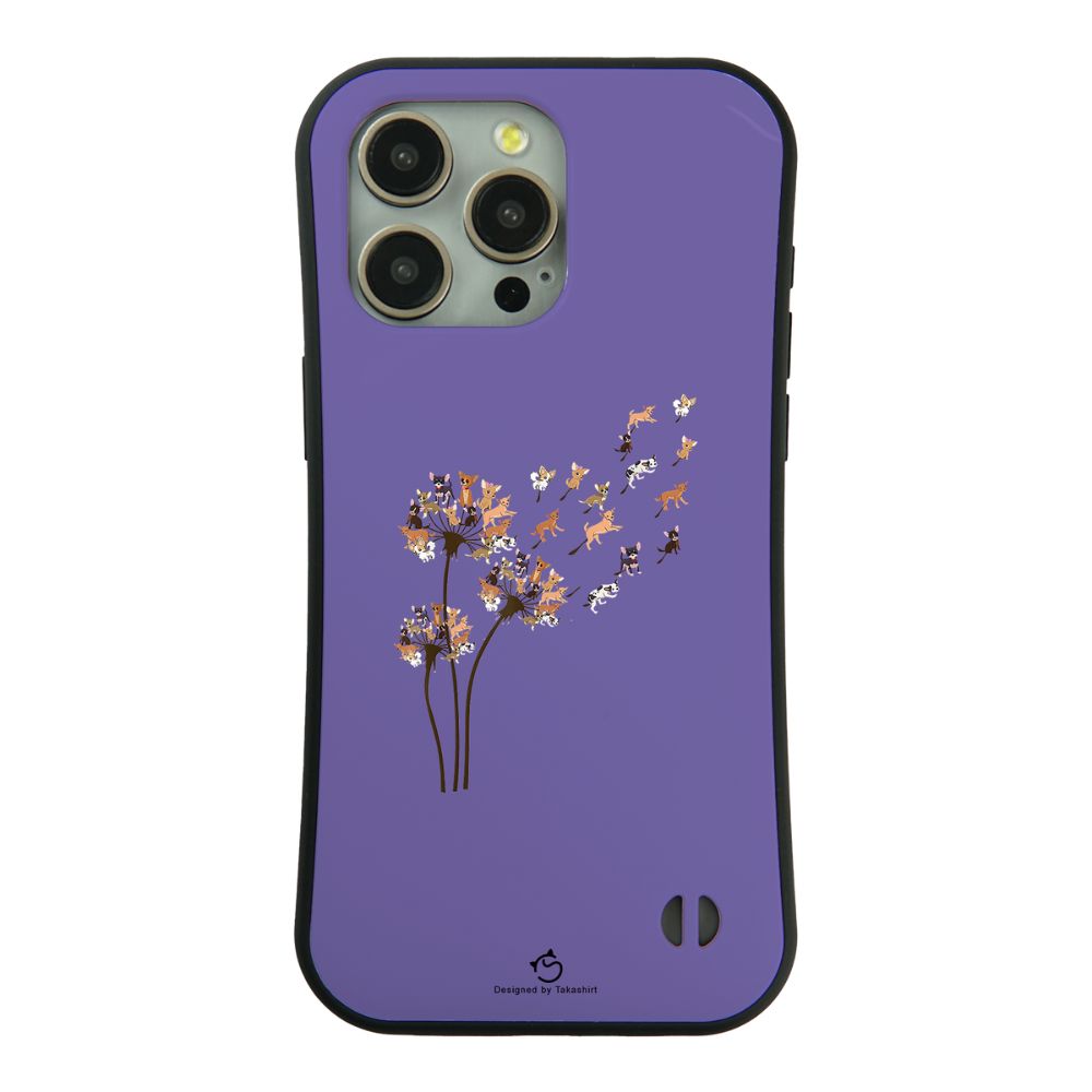 ケース いぬ 犬 イラスト チワワ タンポポ  スマホ ケース iPhone8, SE2, SE3 ~ ケース iPhone16セリア
