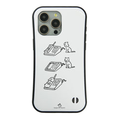 ケース ねこ 猫イラスト電話猫 スマホ ケース iPhone8, SE2, SE3 ~ ケース iPhone16セリア.