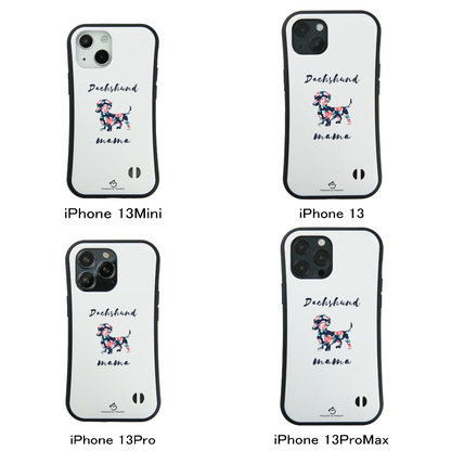 ケース いぬ 犬 イラスト  ダックス フンド ママ  Dachshund mama スマホ ケース iPhone8, SE2, SE3 ~ ケース iPhone16シリーズ