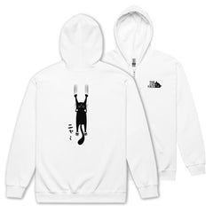 猫 フルジップ パーカ ねこ かわいい 猫イラスト The Cat Face & 引っ掻く猫 |フロント＆バックプリント.