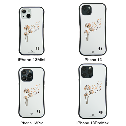 ケース いぬ 犬 イラスト チワワ タンポポ  スマホ ケース iPhone8, SE2, SE3 ~ ケース iPhone16シリーズ