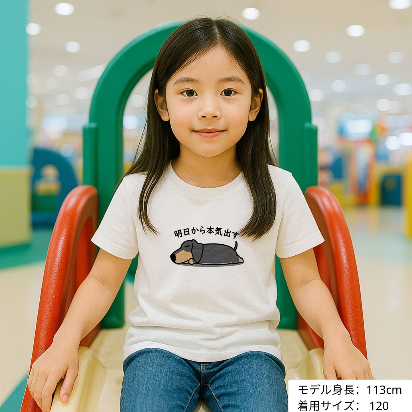 犬 tシャツ 犬イラスト ダックス フンド 明日から本気出す ｜アダルト&キッズサイズ