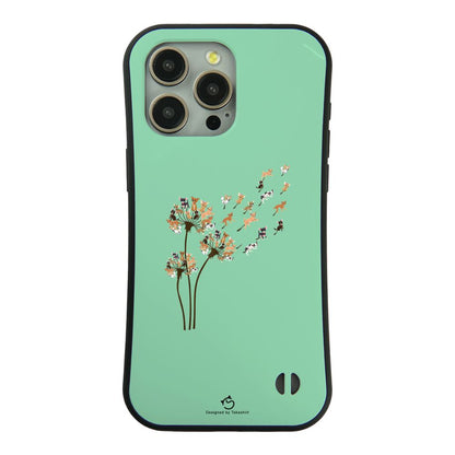 ケース いぬ 犬 イラスト チワワ タンポポ  スマホ ケース iPhone8, SE2, SE3 ~ ケース iPhone16セリア