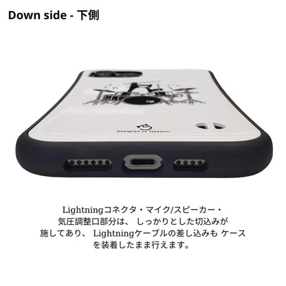 ケース ねこ 猫イラスト猫ドラムー スマホ ケース iPhone8, SE2, SE3 ~ ケースiPhone17シリーズ