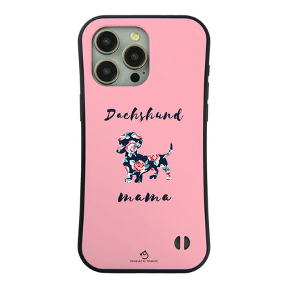 ケース いぬ 犬 イラスト  ダックス フンド ママ  Dachshund mama スマホ ケース iPhone8, SE2, SE3 ~ ケース iPhone16セリア