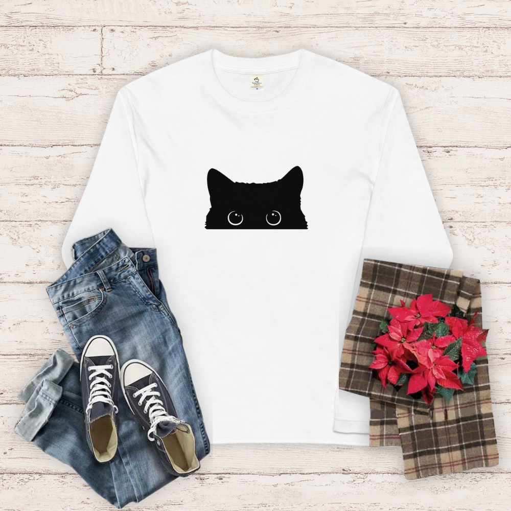 猫 ロン t 猫 長袖 t シャツ ねこ 猫イラスト可愛い猫.
