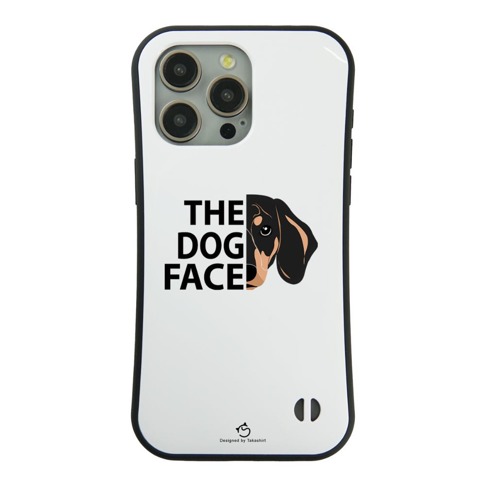 ケース いぬ 犬 イラスト  ダックス フンド THE DOG FACE スマホ ケース iPhone8, SE2, SE3 ~ ケース iPhone16セリア