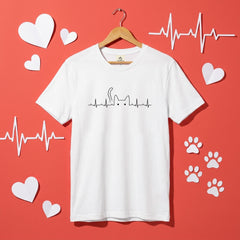 ハートビート 猫Tシャツ ｜かわいい猫デザイン