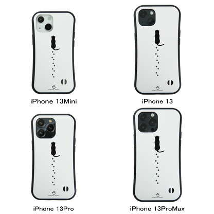 ケース ねこ 猫イラスト猫の足跡  スマホ ケース iPhone8, SE2, SE3 ~ ケース iPhone16シリーズ
