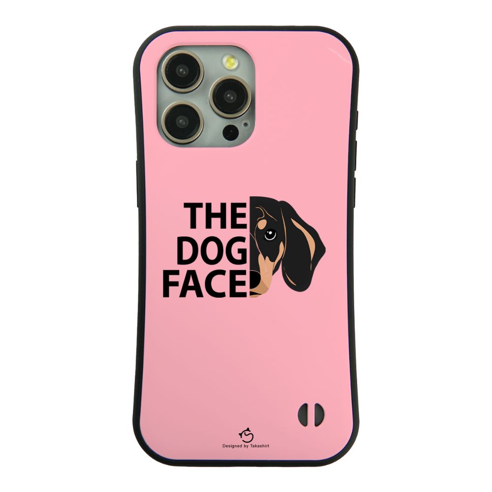 ケース いぬ 犬 イラスト  ダックス フンド THE DOG FACE スマホ ケース iPhone8, SE2, SE3 ~ ケース iPhone16セリア