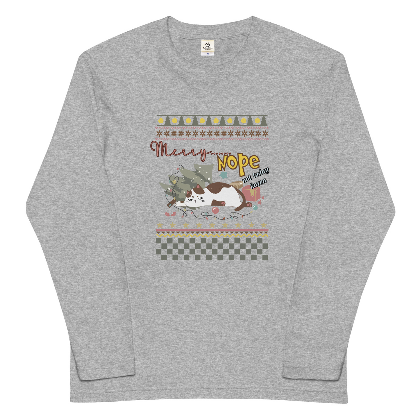 【クリスマス限定商品】猫 ロン t 猫 長袖 t シャツ ねこ 猫イラスト 猫クリスマス.