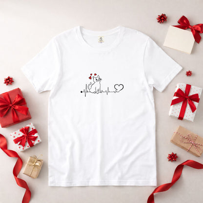 【バレンタイン・ホワイトデーにオススメ】猫tシャツ ねこ 可愛い猫イラスト｜アダルト&キッズサイズ